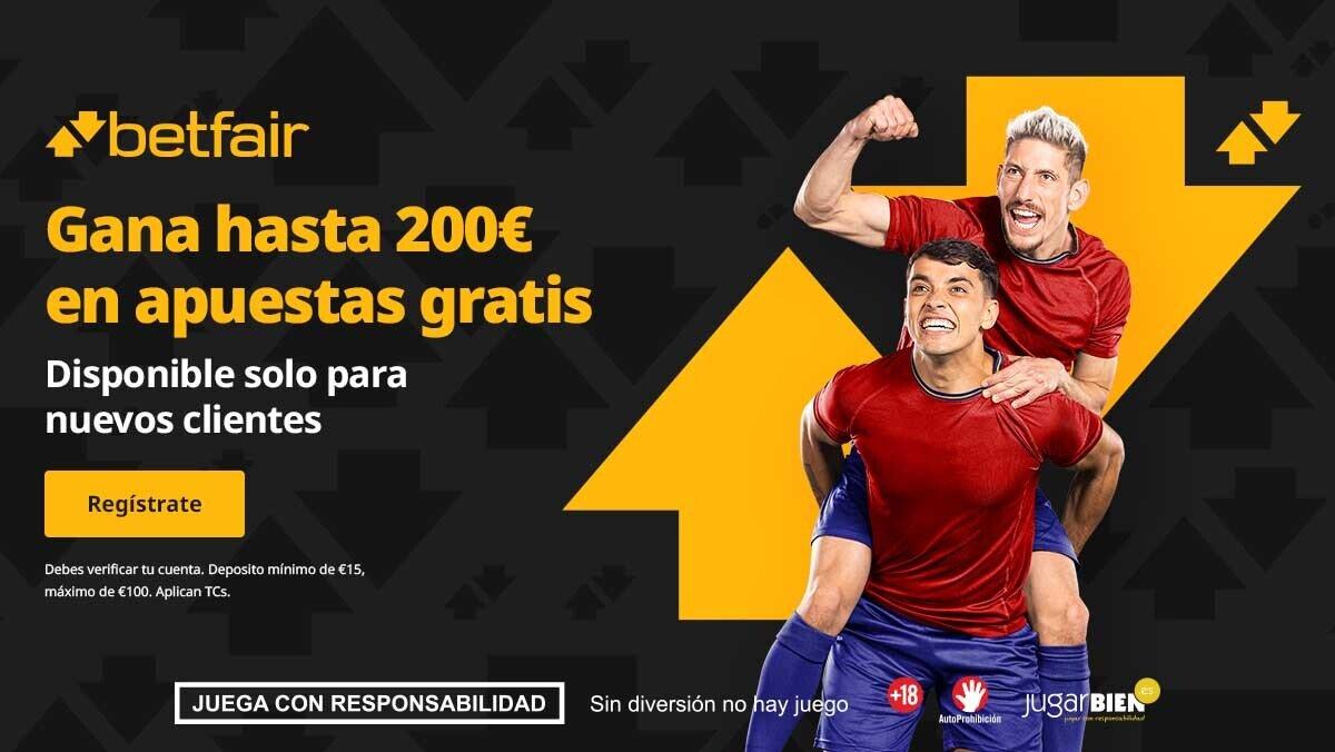 Oferta de bienvenida en Betfair: ¡hasta 200 euros en apuestas gratis!